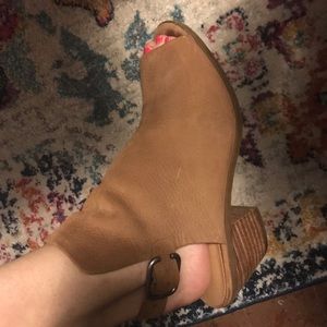 Lucky brand open toe booties